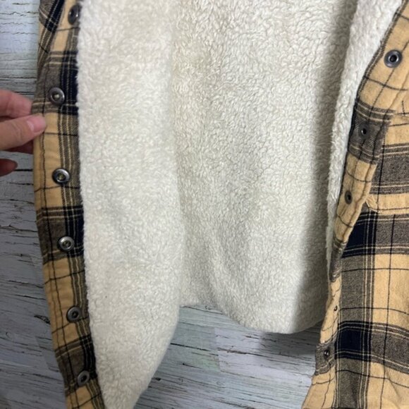 Lucky Brand Plaid Sherpa-Lined Shirt Jacket -small - Picture 5 of 7